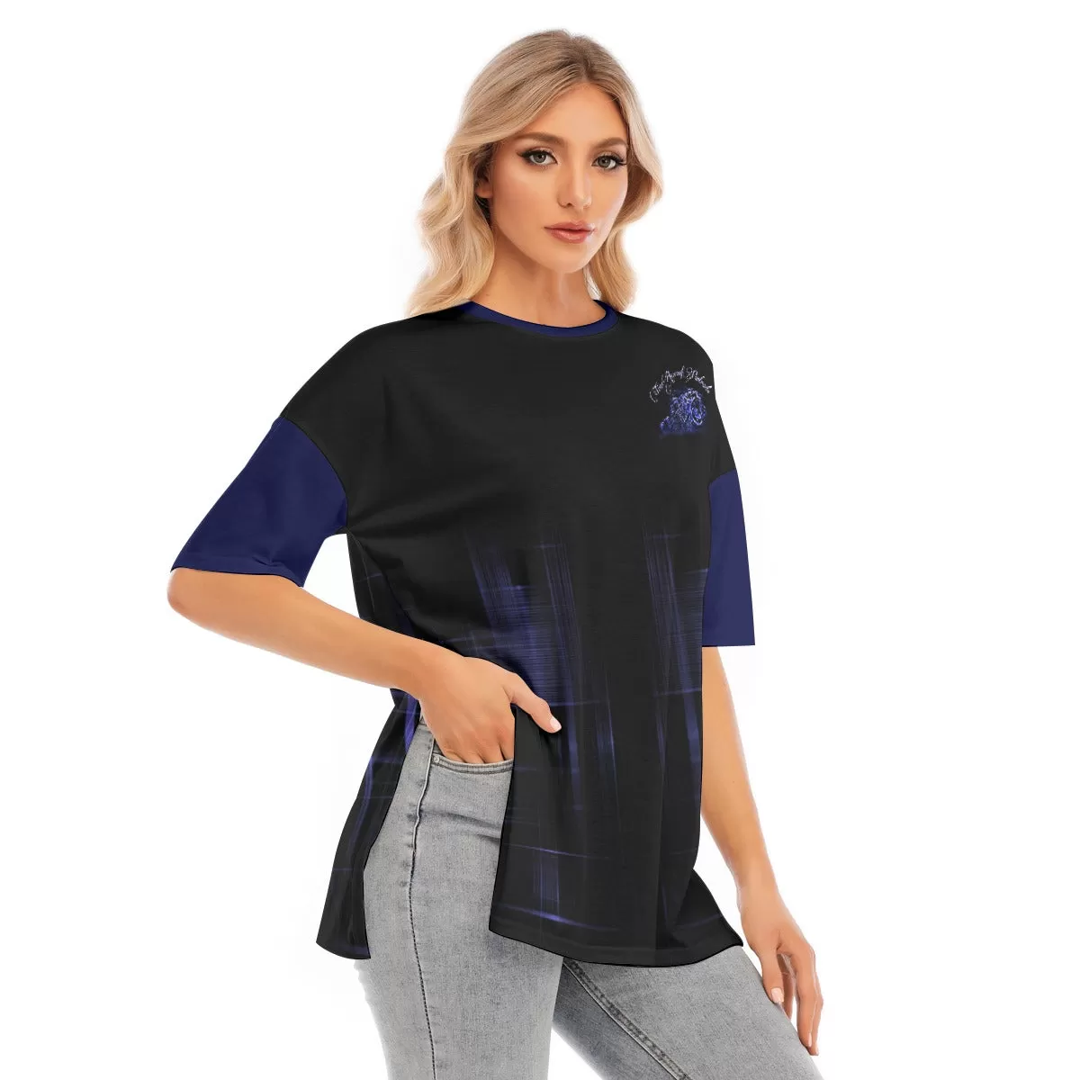 TRP Matrix 02 Ladies Designer Drop Shoulder Split Hem Long T-shirt