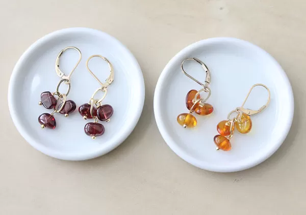 Tumbled Gemstone Earrings