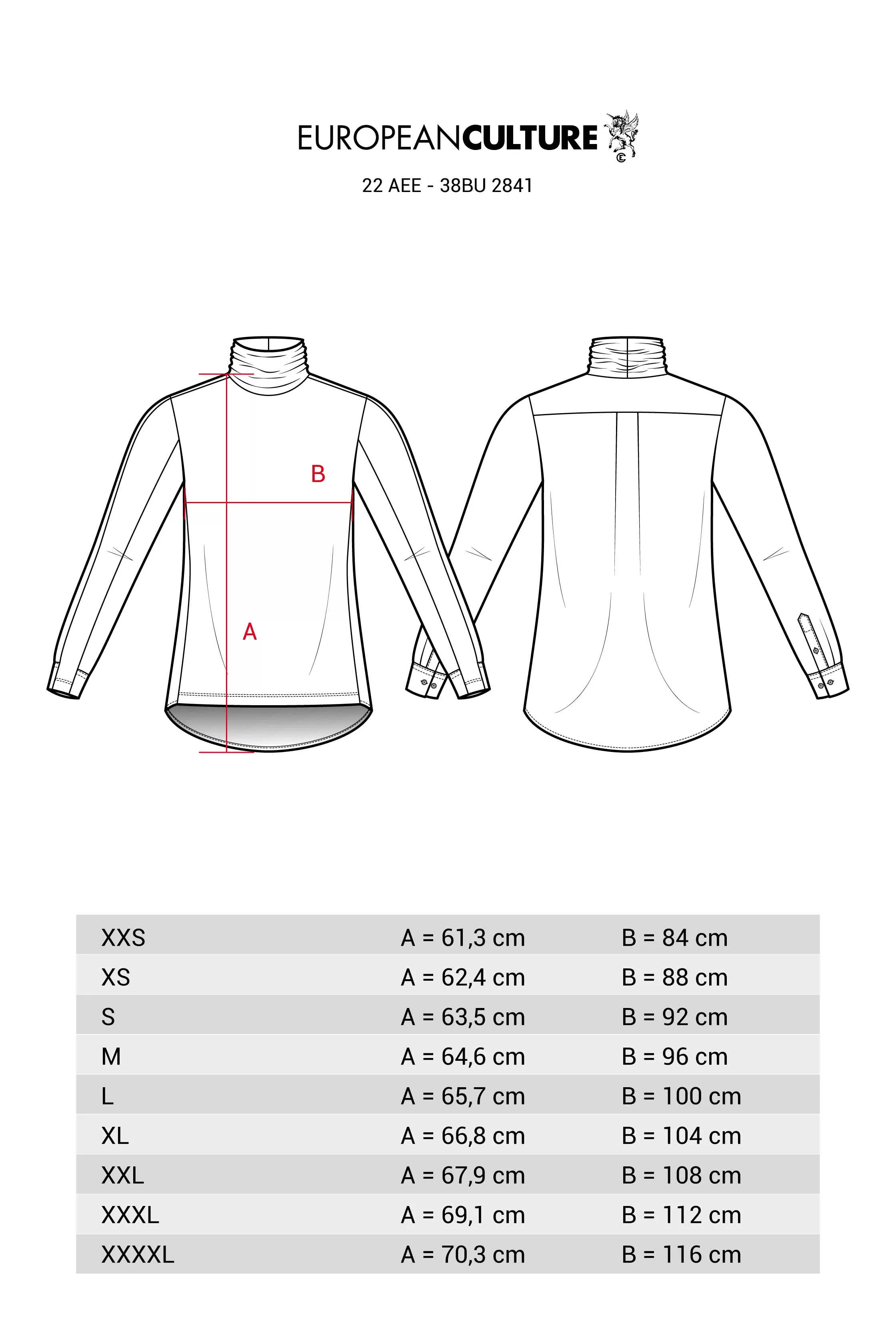 Turtleneck Cotton T-Shirt with Long Sleeves Garment Dyed 38BU 2841