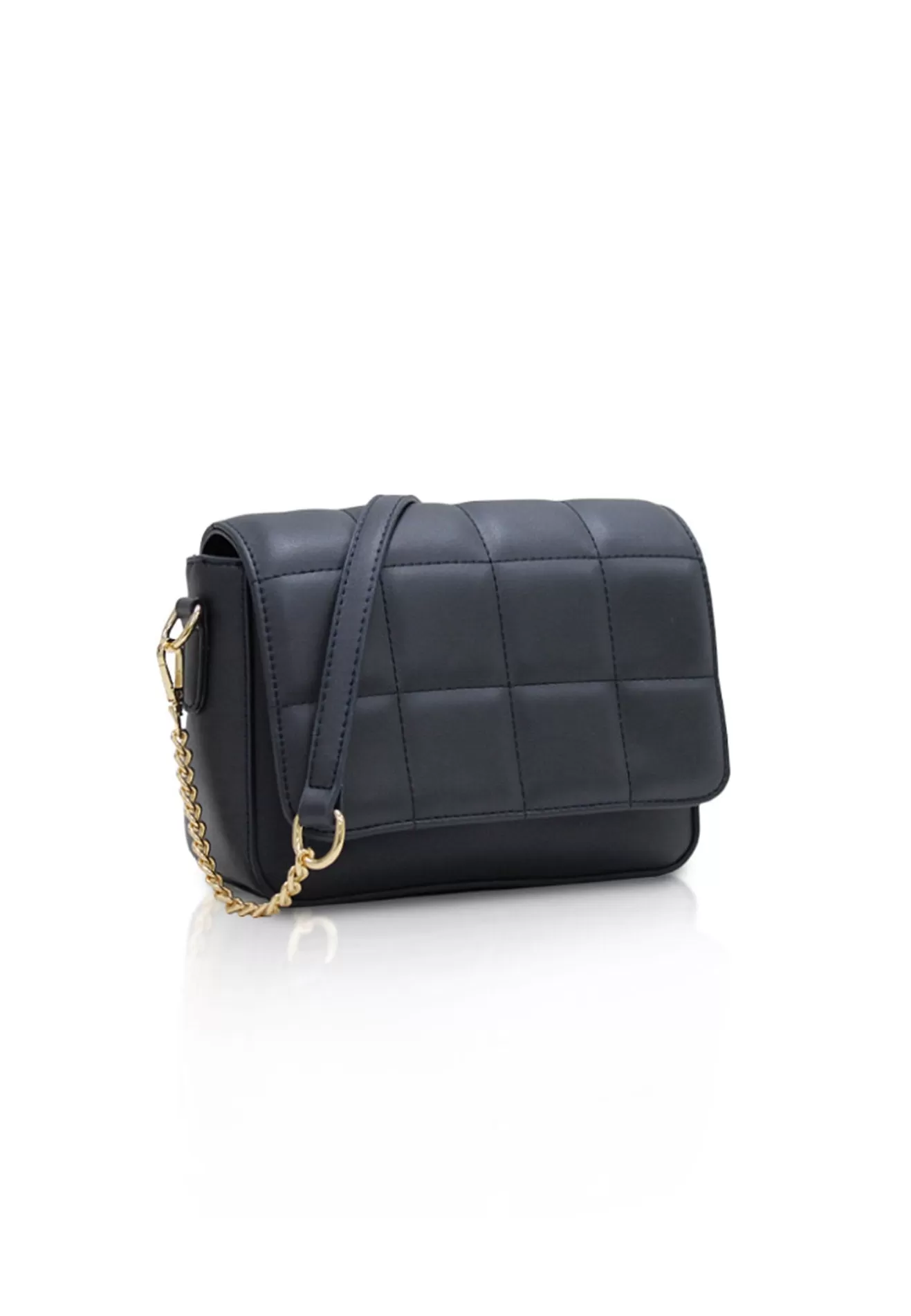 VOIR BELLE Puff Quilted Flap Crossbody Bag