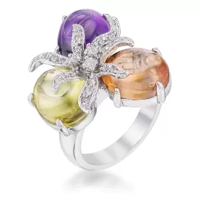 WildKlass Triple Bead Floral Ring