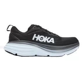 Womens Hoka Bondi 8 (Wide) - Black / White