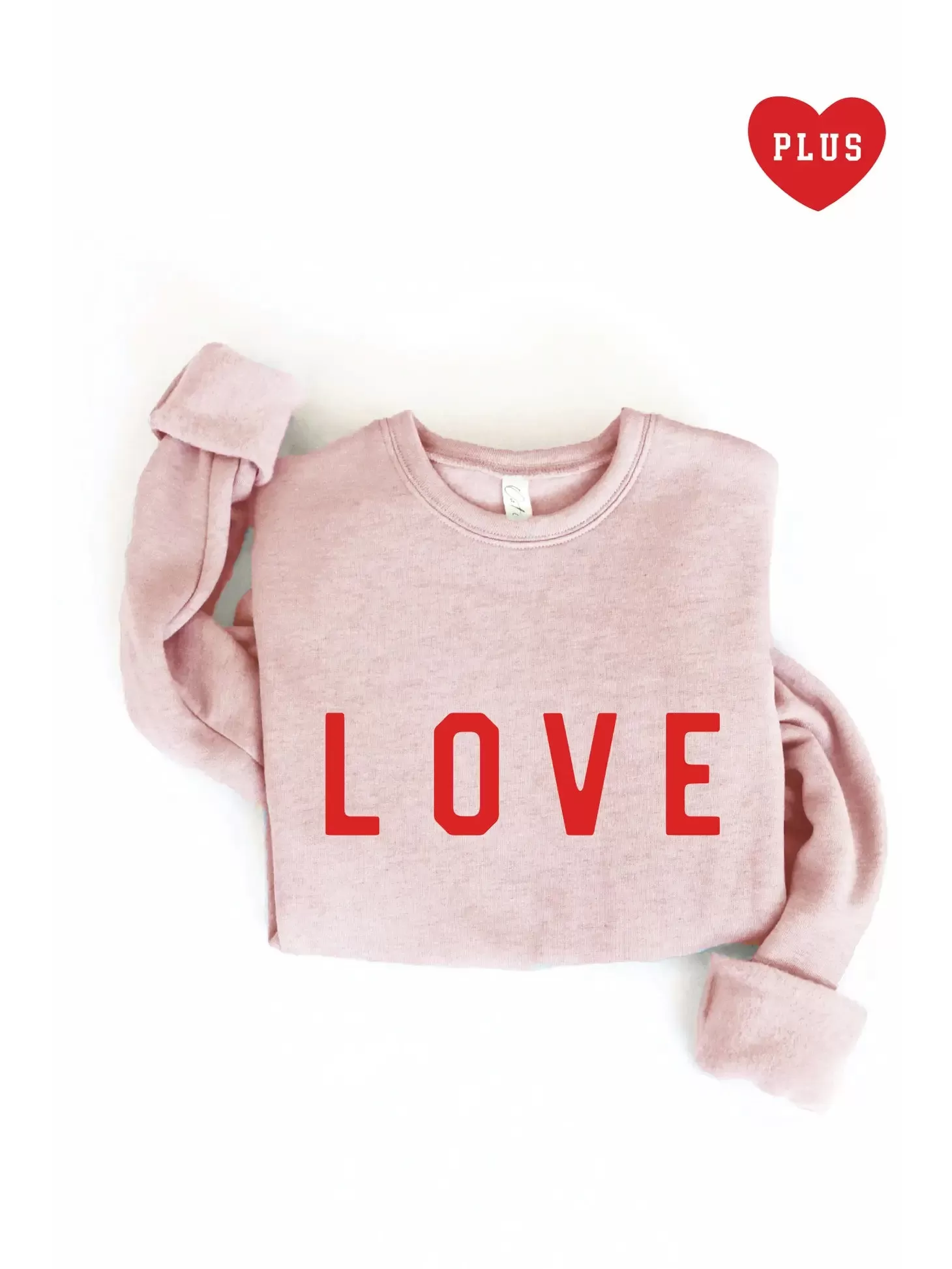 Women's Love Mid Graphic Sweatshirt Rose (Plus size available)