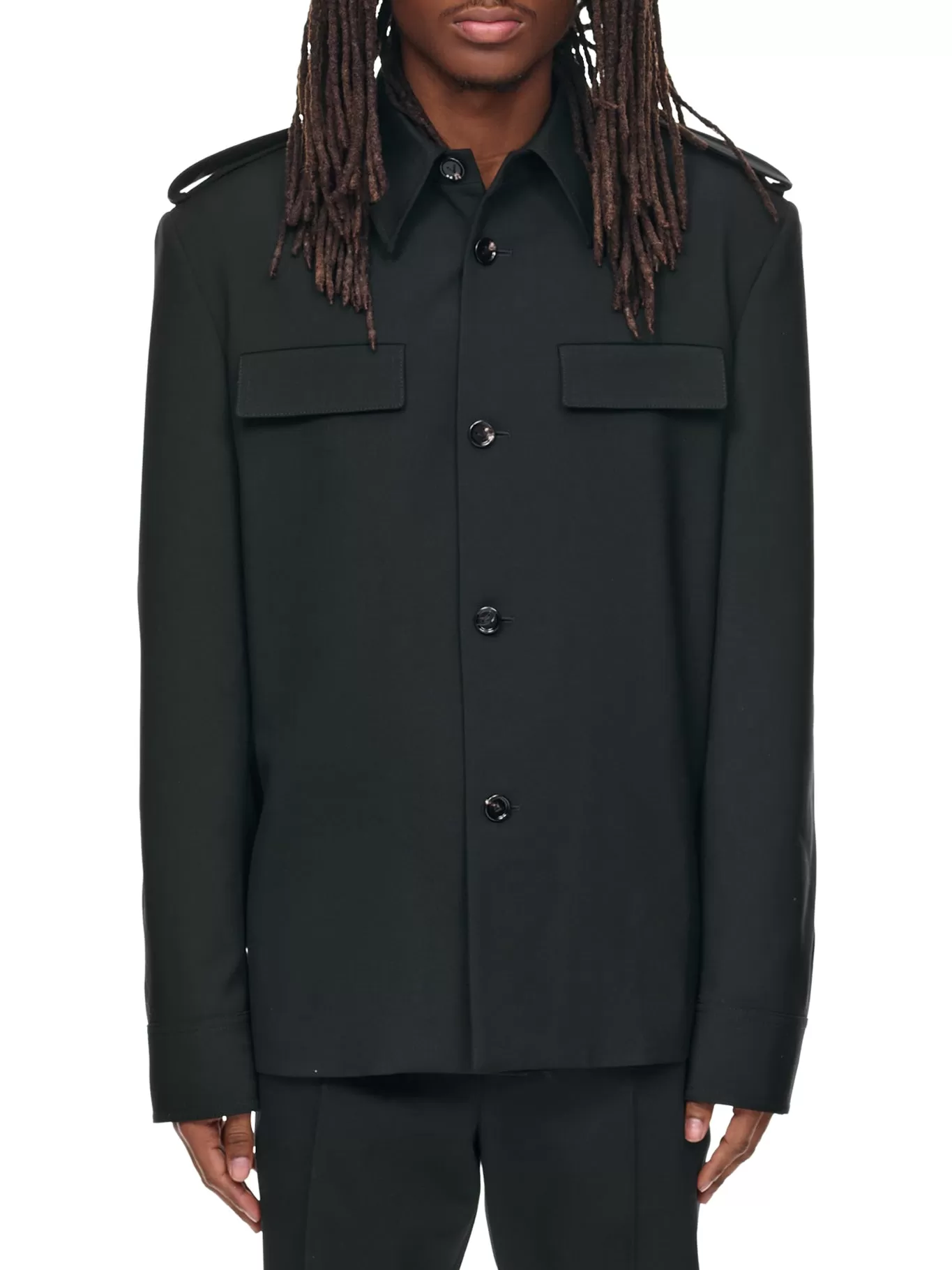 WOOL GABARDINE SHIRT