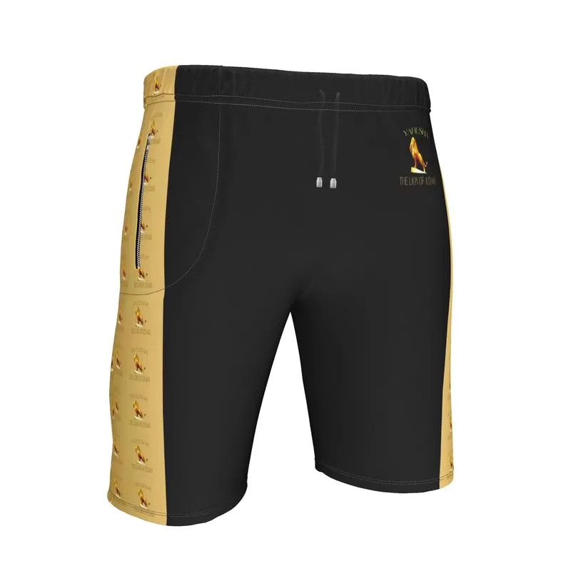 Yahusha-The Lion of Judah 01 Men's Designer Sweat Shorts (Knee High)