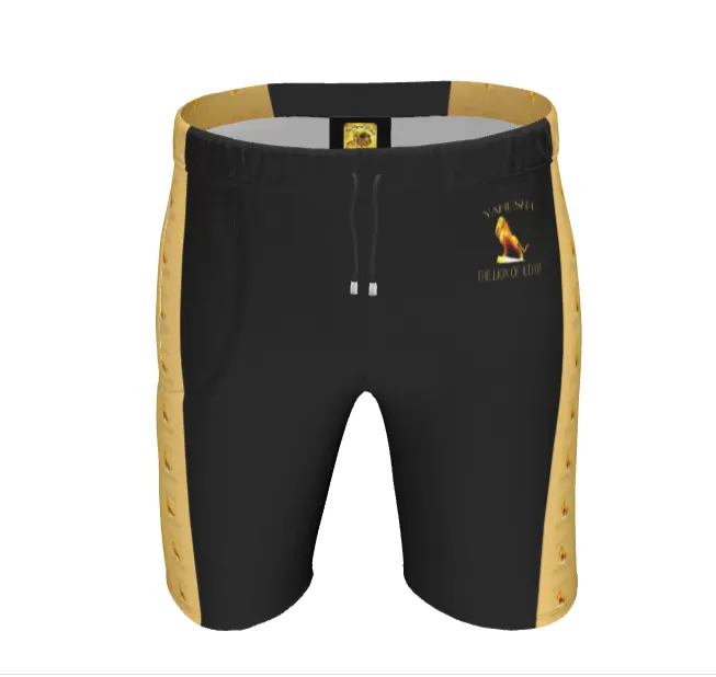 Yahusha-The Lion of Judah 01 Men's Designer Sweat Shorts (Knee High)