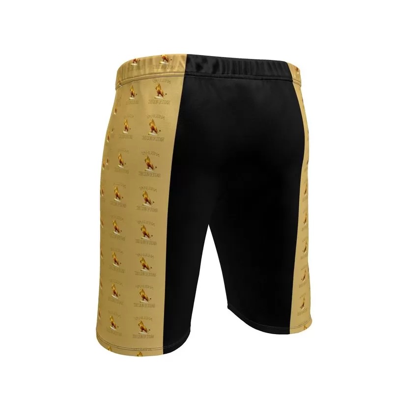 Yahusha-The Lion of Judah 01 Men's Designer Sweat Shorts (Knee High)