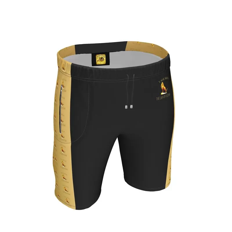 Yahusha-The Lion of Judah 01 Men's Designer Sweat Shorts (Knee High)