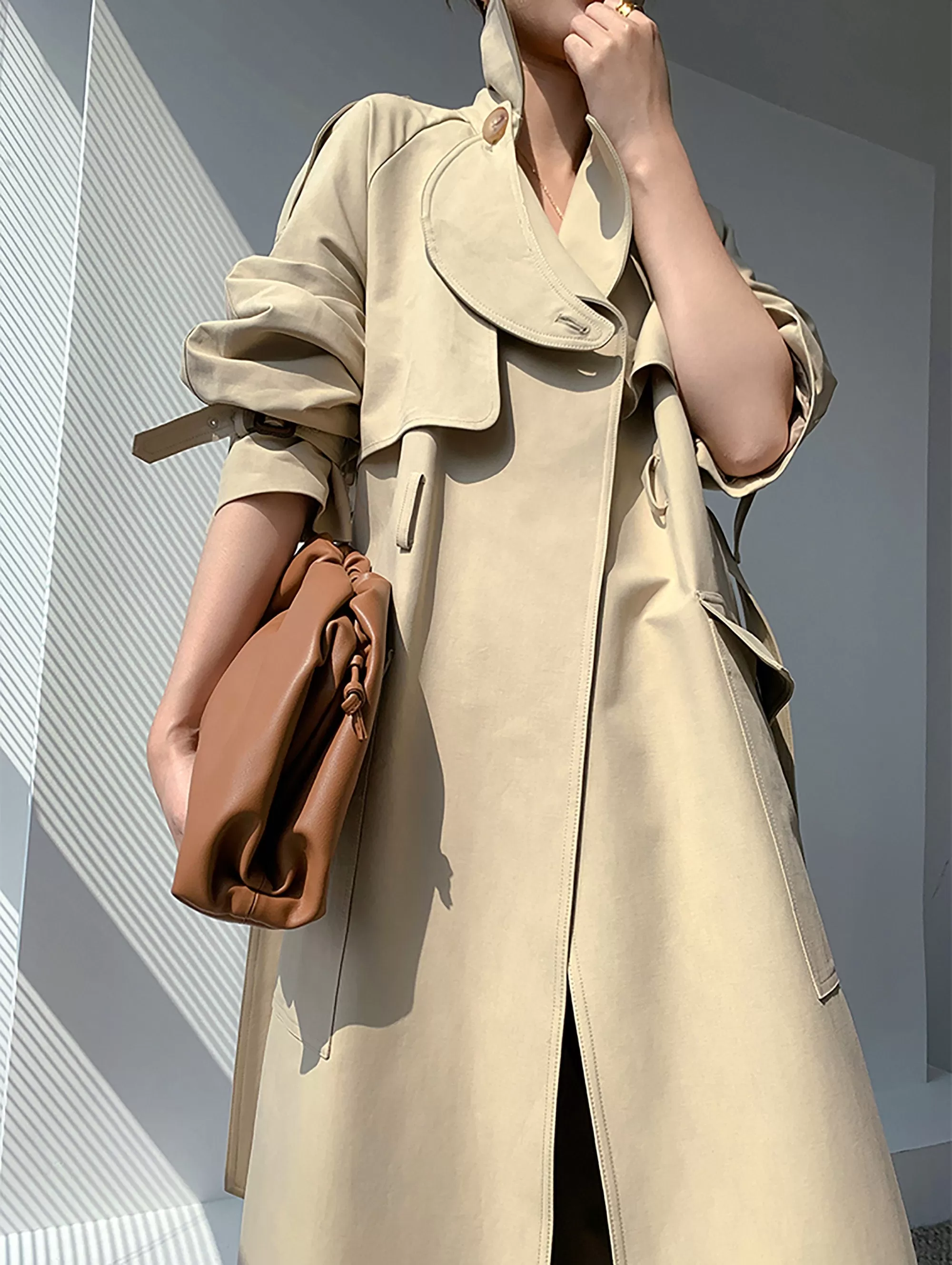 Zoe Gun Flap Bteld Long Trench Coat